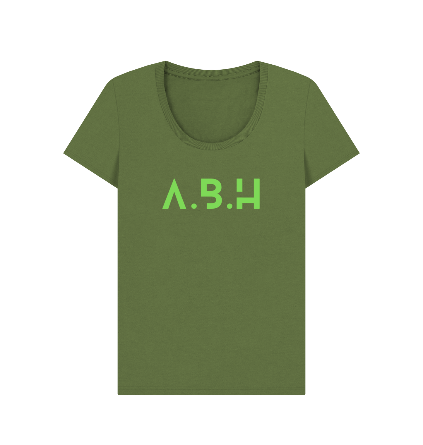 Khaki Printed T-shirt Front