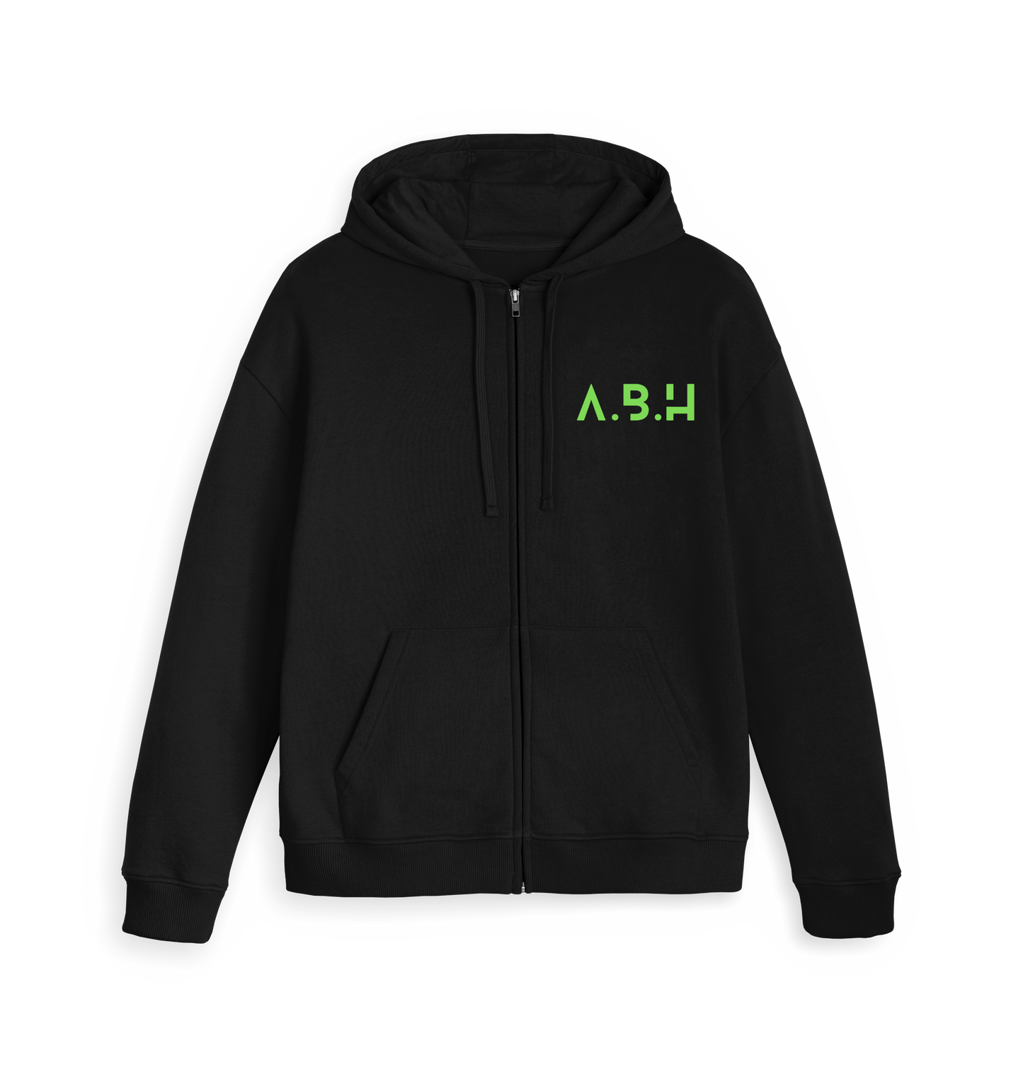 Black Zip hoody Front