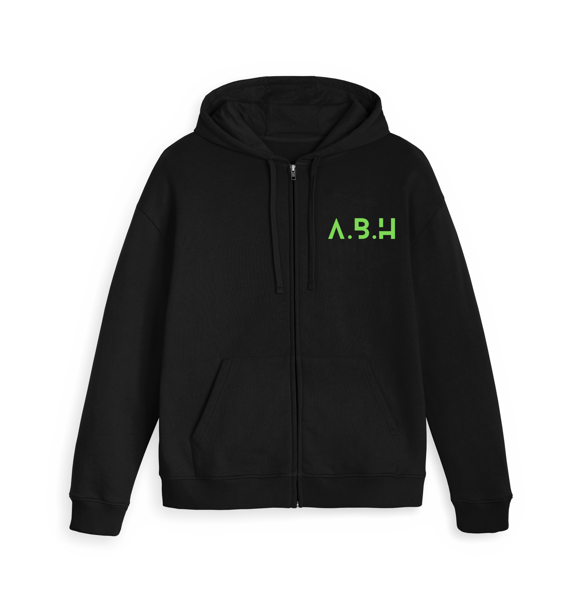 Black Zip hoody Front