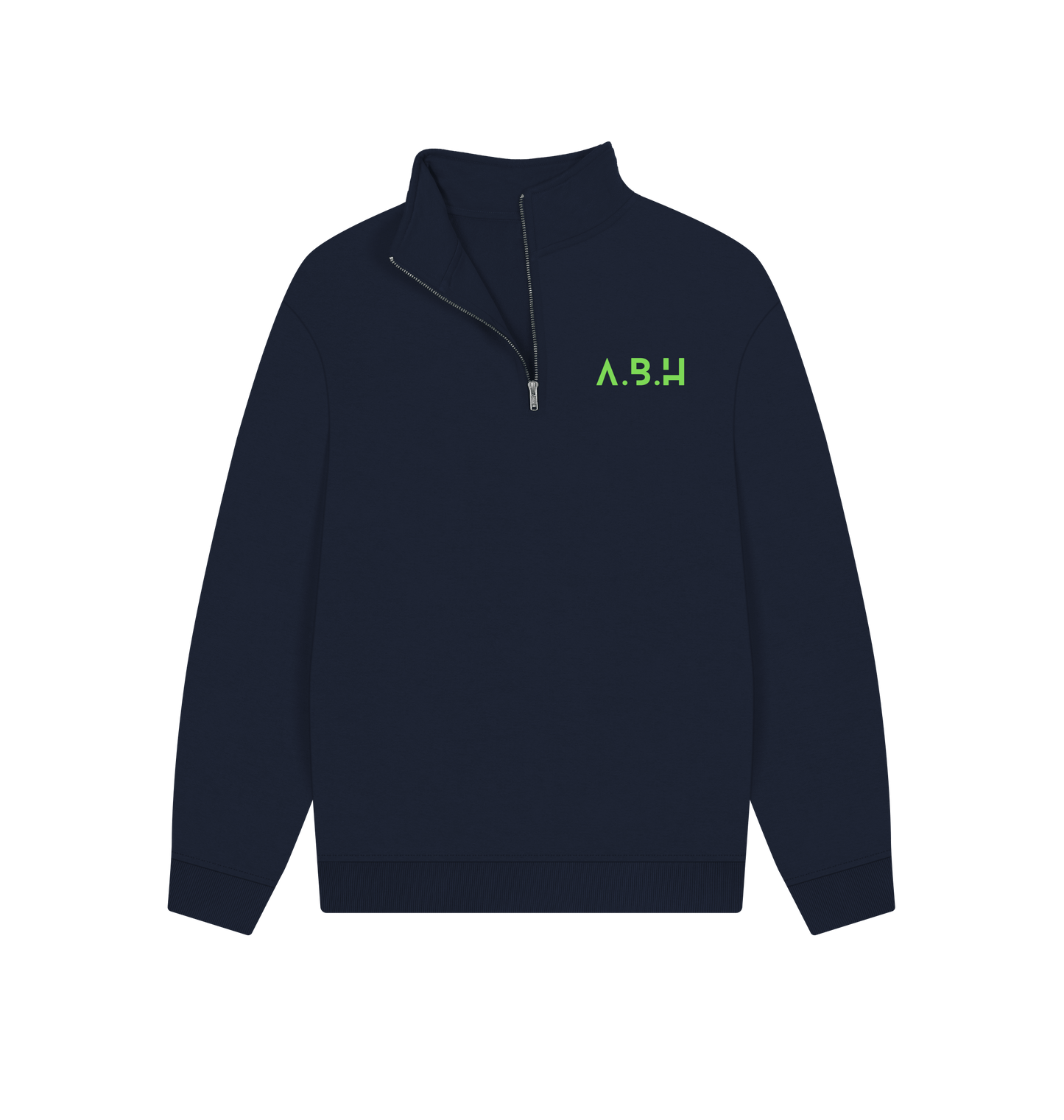 Navy Printed Sweater Front