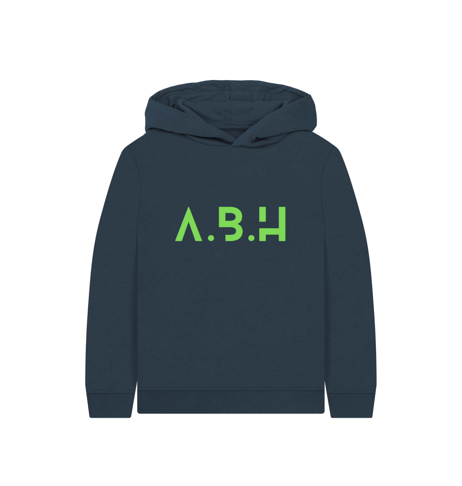 Navy Blue Printed Kids Hoodie Front