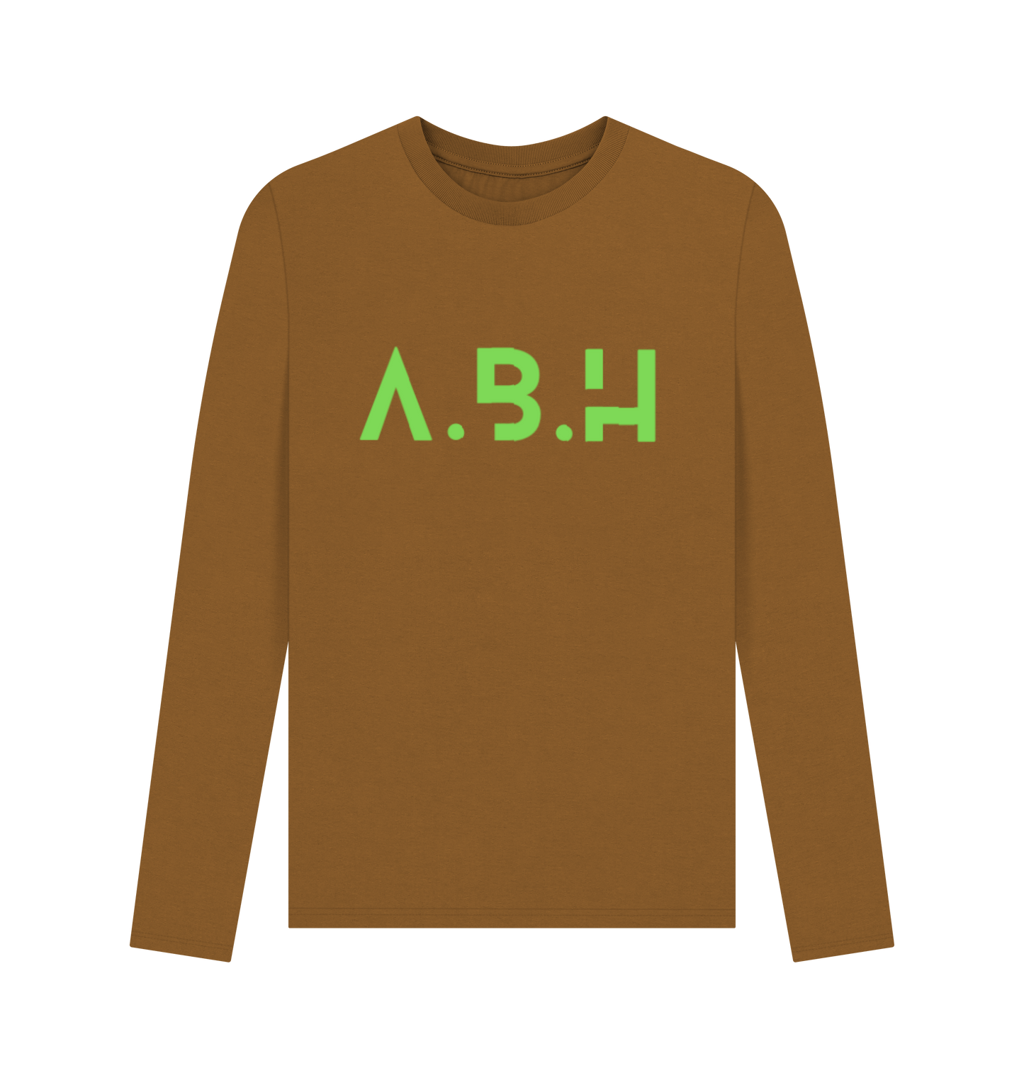 Brown Printed Long Sleeve T Shirt Front