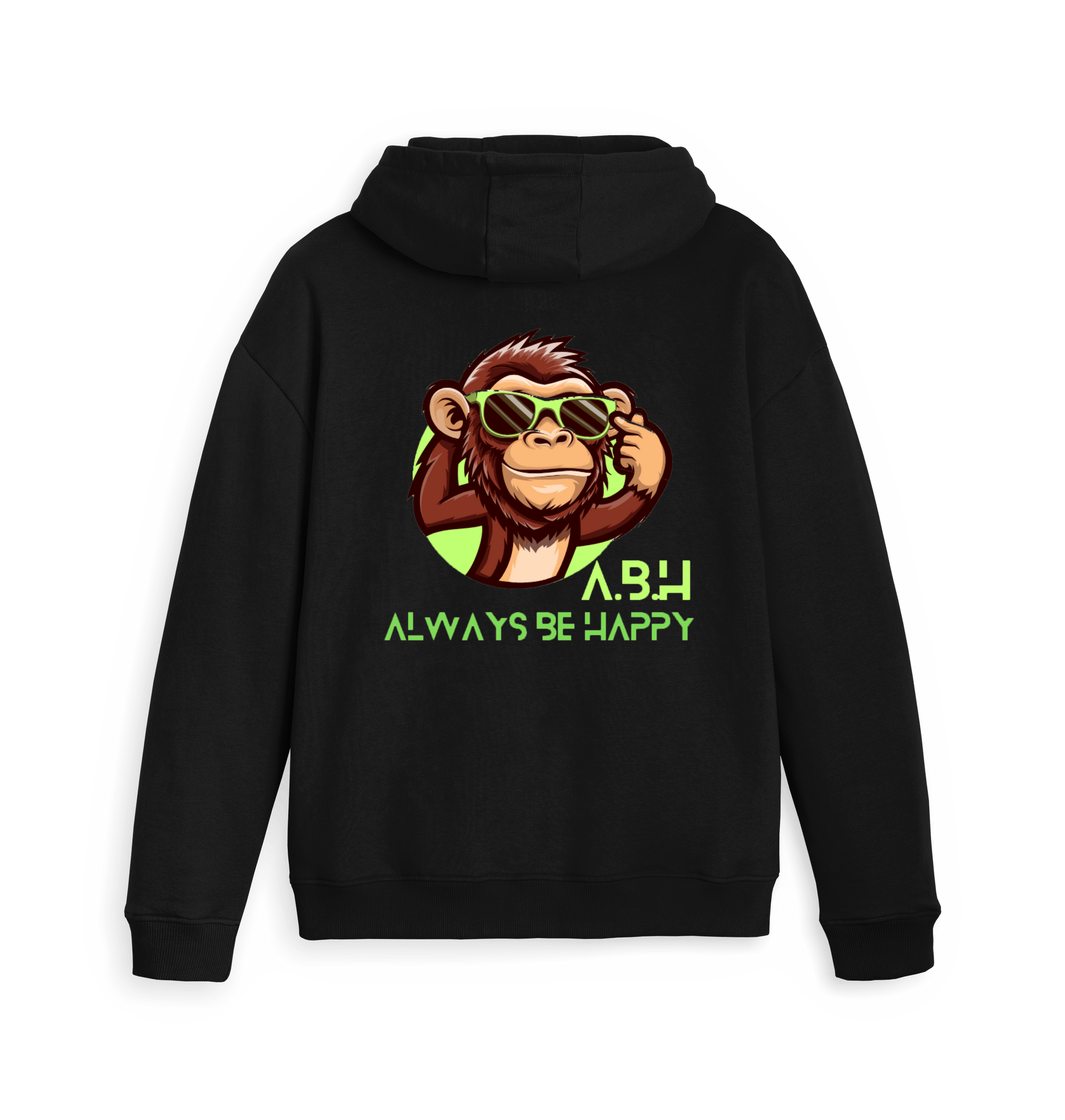 Black Zip hoody Back