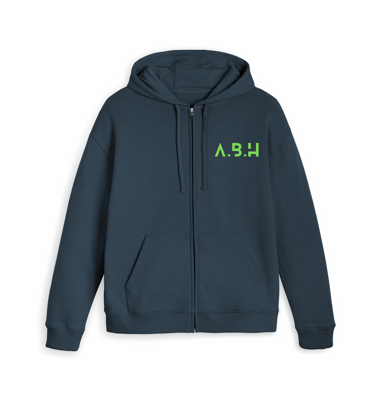 Navy Zip hoody Front