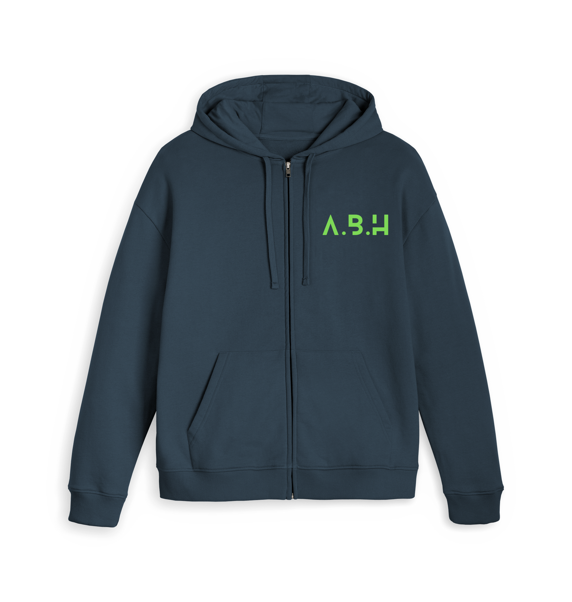 Navy Zip hoody Front