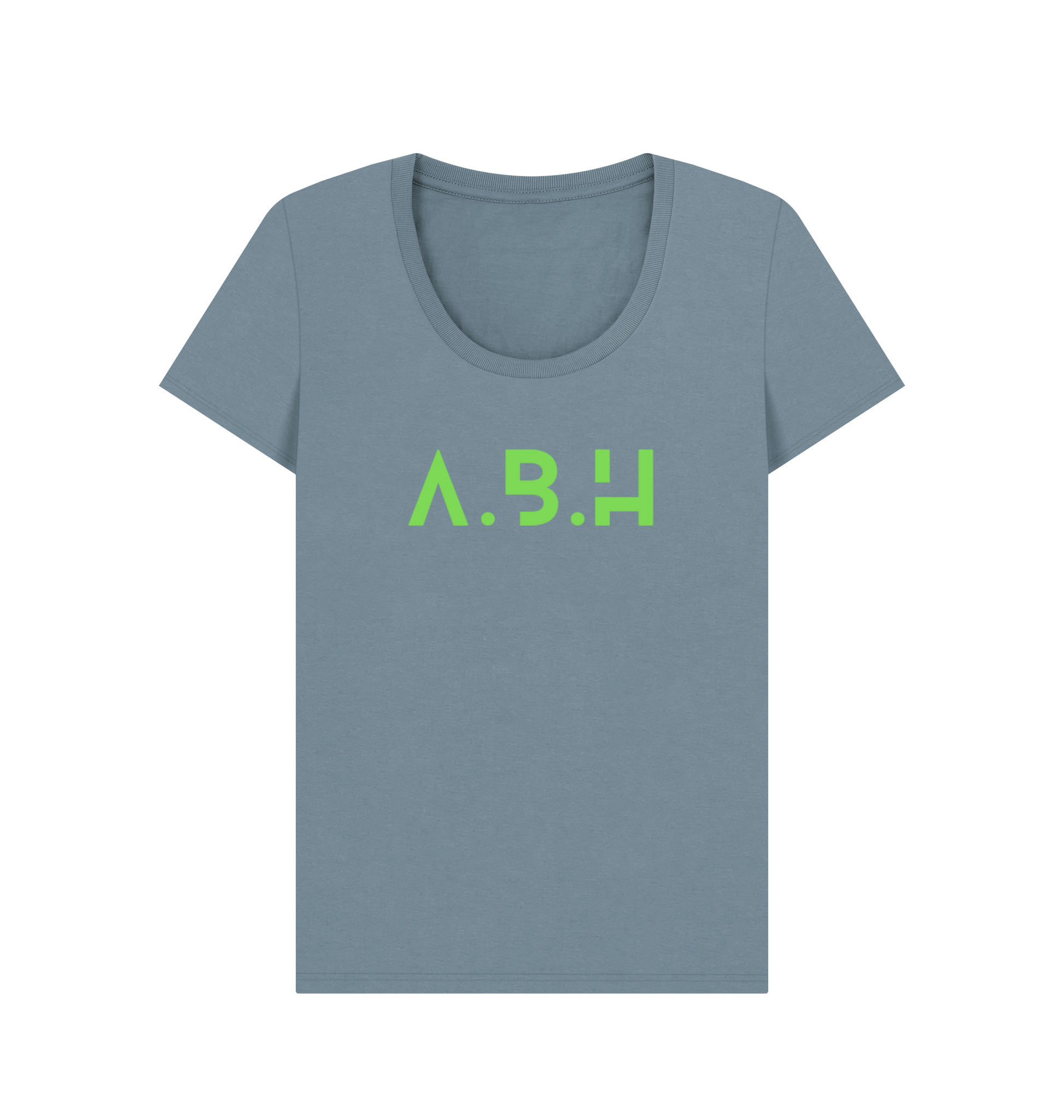 Stone Blue Printed T-shirt Front