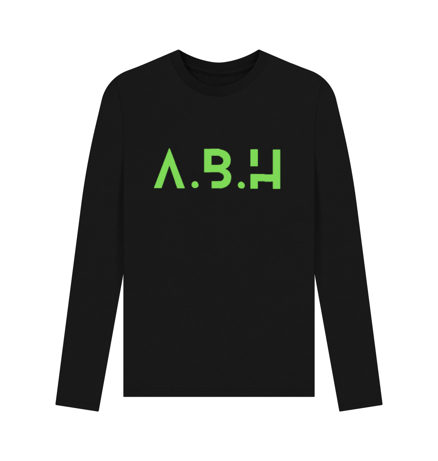 Black Printed Long Sleeve T Shirt Front
