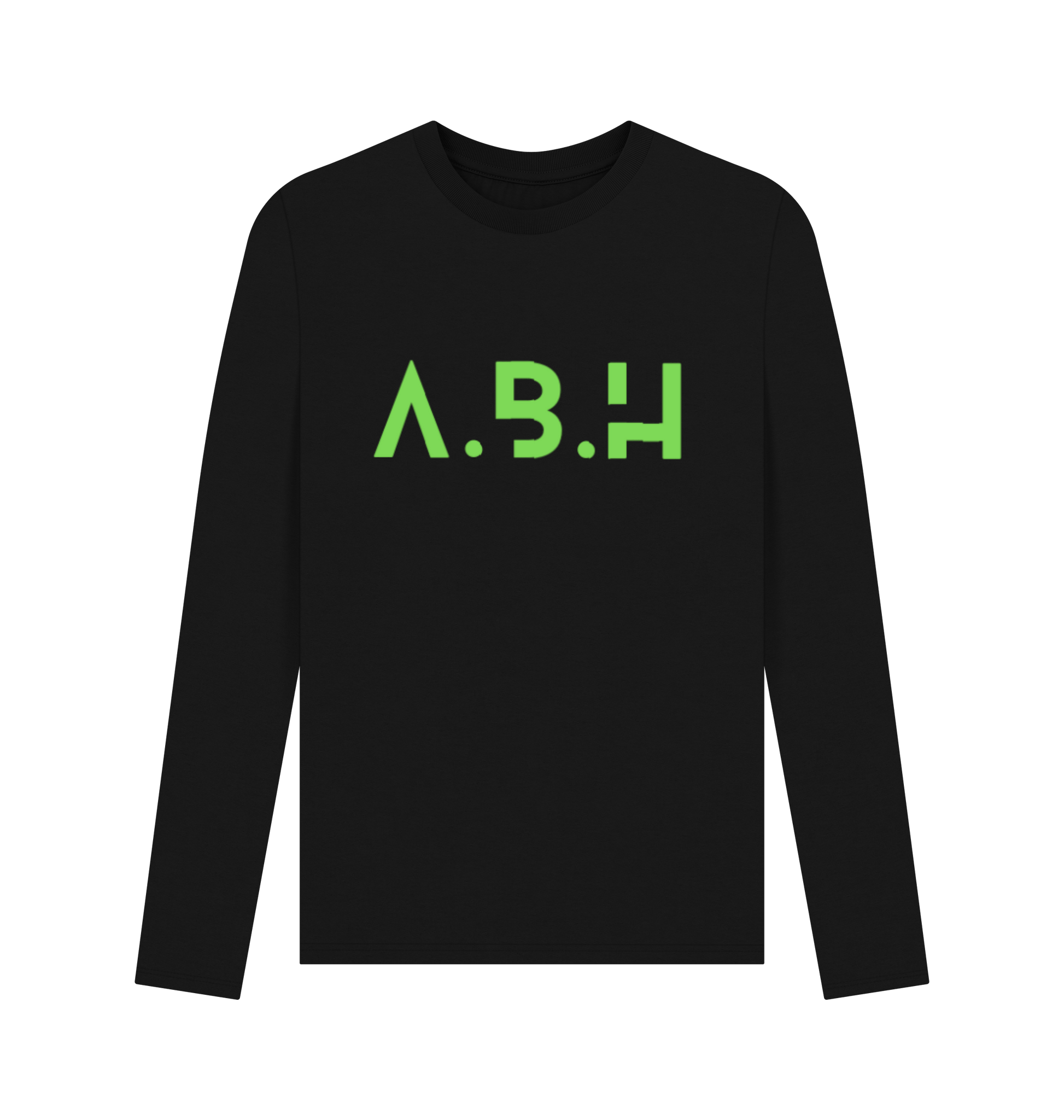 Black Printed Long Sleeve T Shirt Front